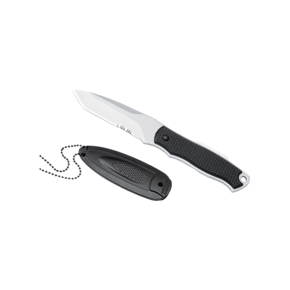 Kompaktes Neck Knife "Slim" mit Edelstahlklinge & Kette