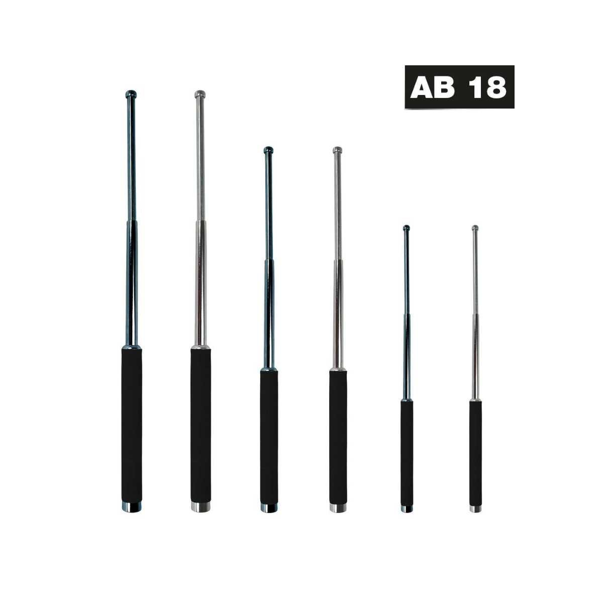 Teleskop-Abwehrstock mit rutschfestem Griff & Holster